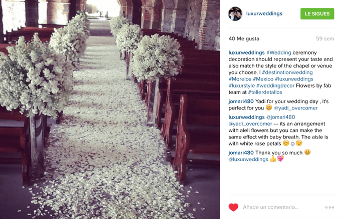 Luxur Weddings & Events Instagram
