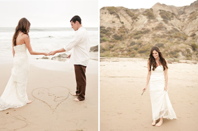 Katy et Chad : mariage rustique à la plage