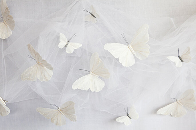 Una decoración de boda inspirada en lindas mariposas - Foto Rena Harvey