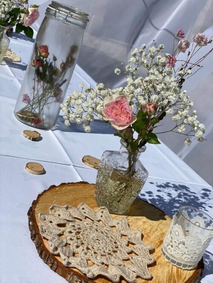 décoration florale table mariage
