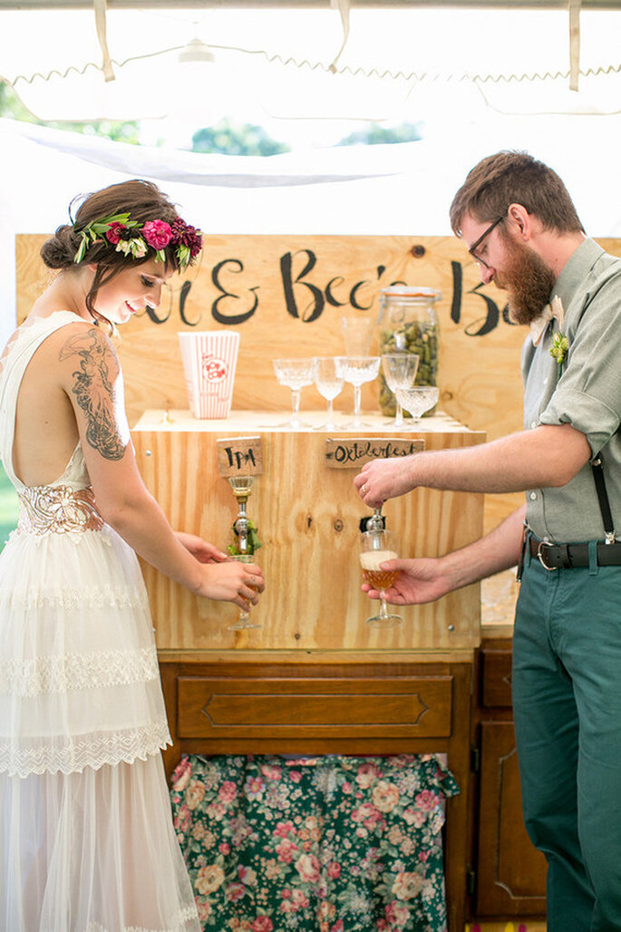 Bar de cerveja em casamento