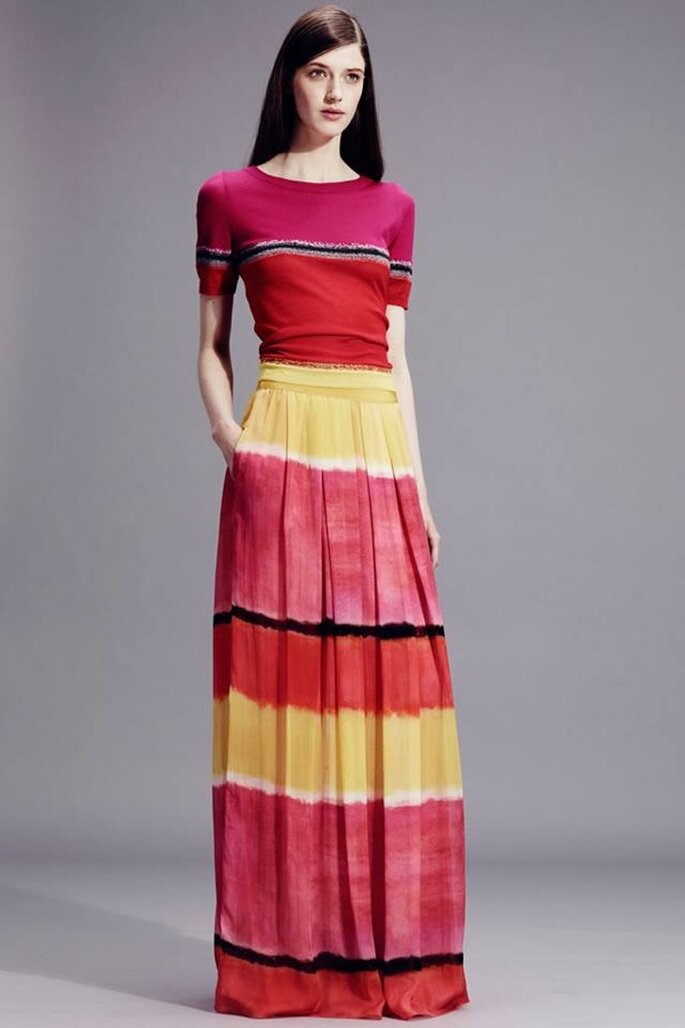 Vestidos de fiesta con inspiración multicolor para 2015 - Foto Alberta Ferretti