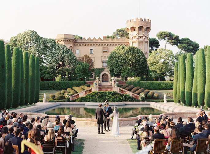 Boda elegante en un castillo de Barcelona. Foto: Bryce Covey Photography