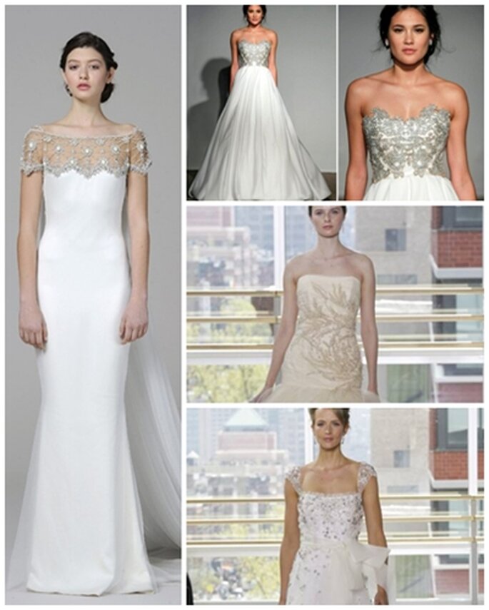 vestidos de novia con pedrería 2013