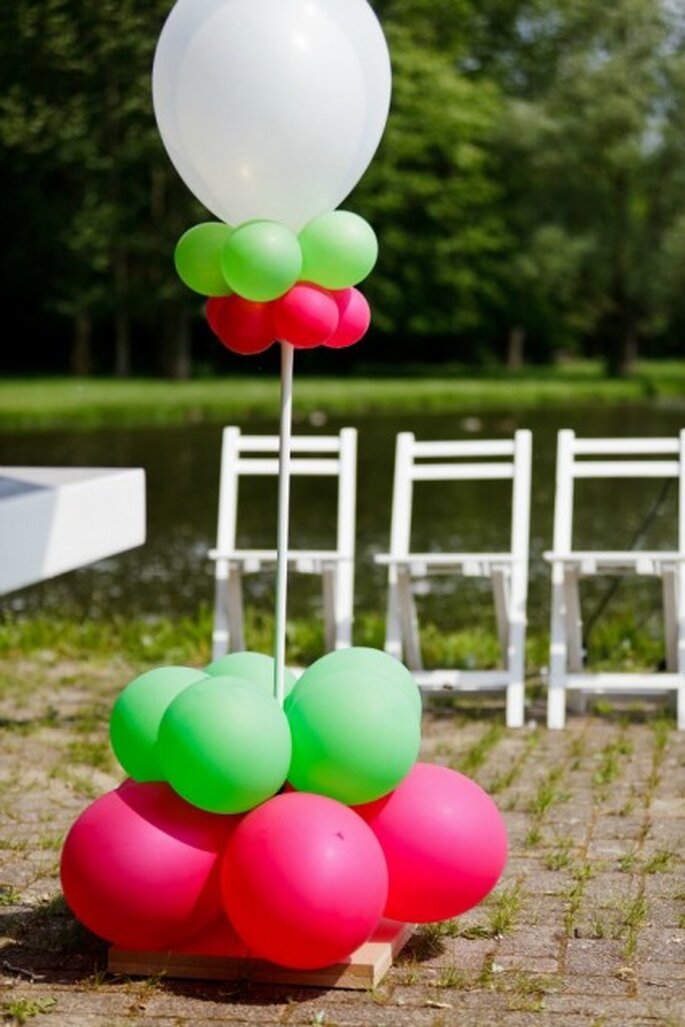 Elige globos para la decoración de tu boda - Foto: 2Rings Trouwfotografie