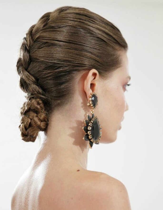 Trenzas, el peinado must para las novias con estilo - Foto Oscar de la Renta
