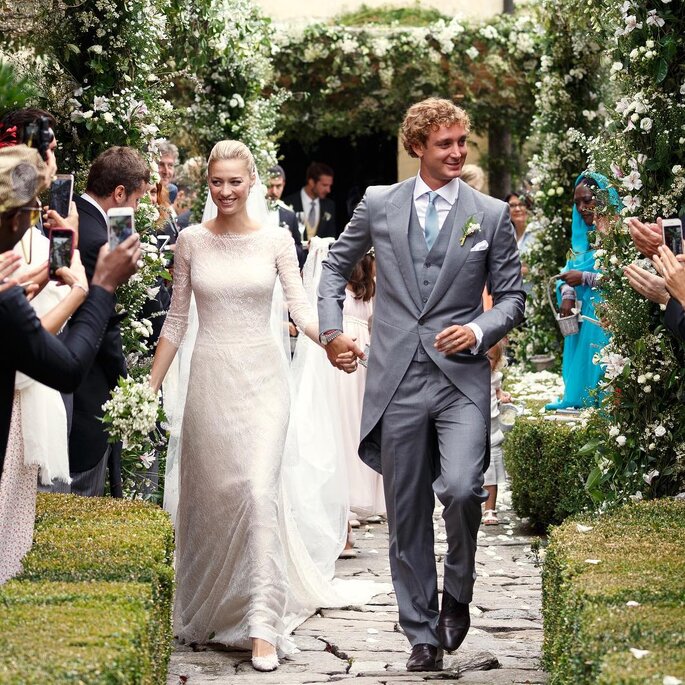 Le nozze di Andrea Casiraghi e Beatrice Borromeo. Credits: Armani Instagram