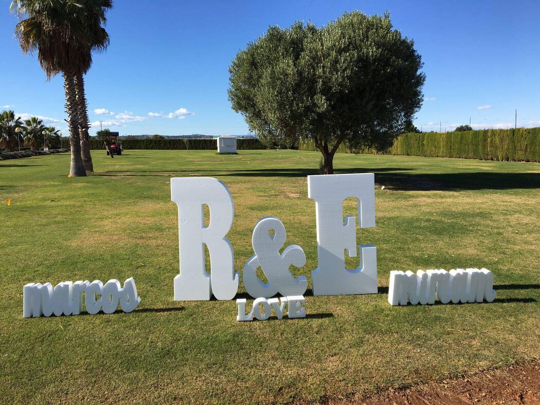Letras gigantes para boda en Valencia