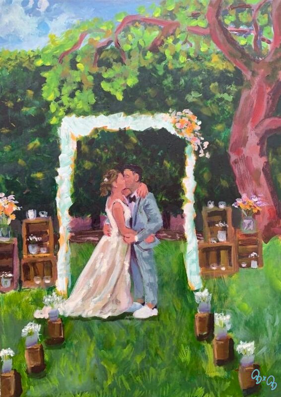 Live Wedding Painting by Bloom & Bliss