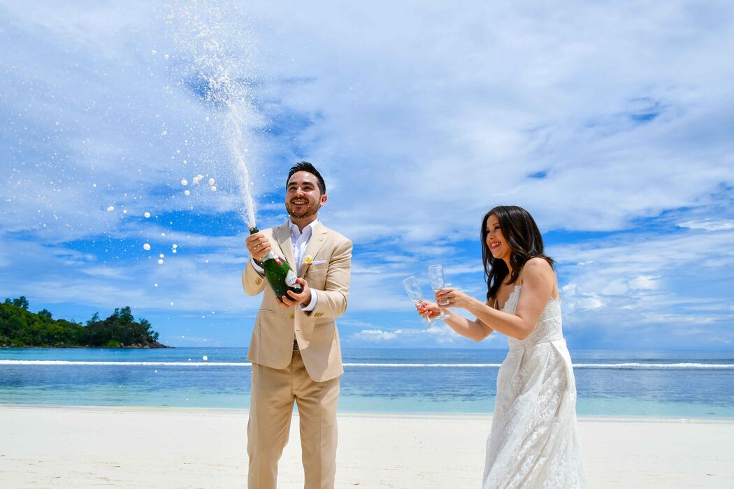 Seychelles beach wedding