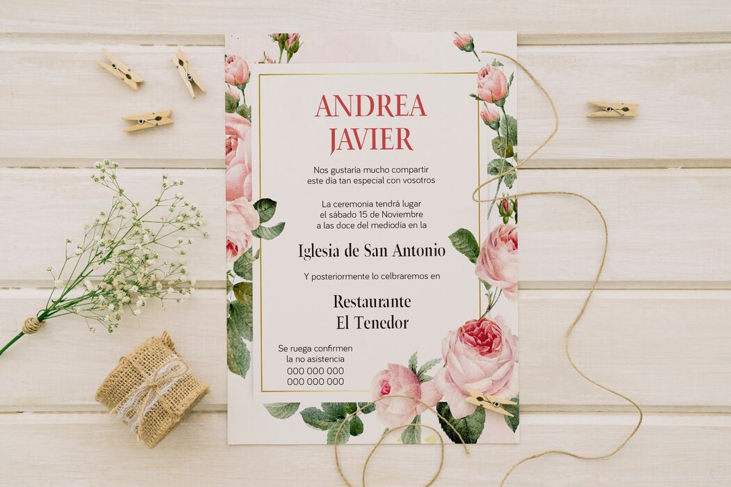 Coco bodas, invitaciones y sobres