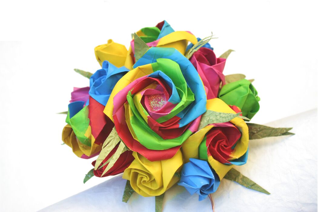 Kartouche fiori di carta e origami