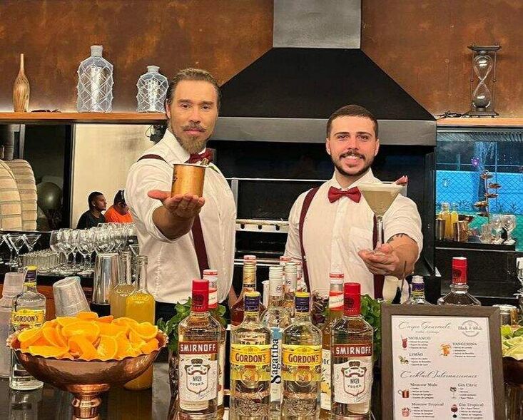 Black and White bartenders