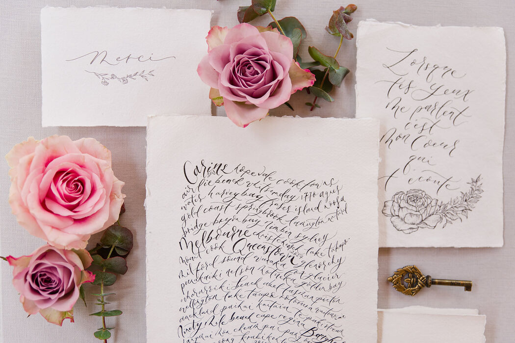 Letter Blooms - Calligraphie événementielle