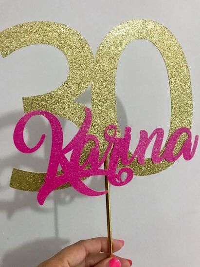 Glitter Cake Toppers Mty