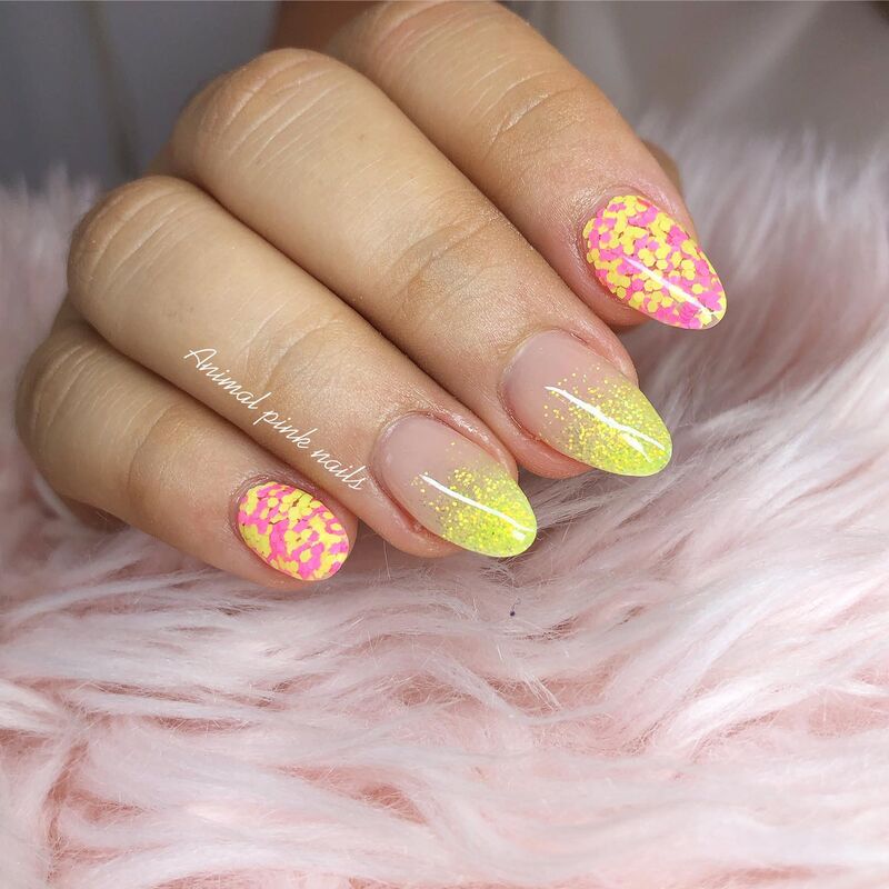 Animal Pink Nails