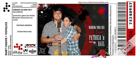 Rock invitaciones